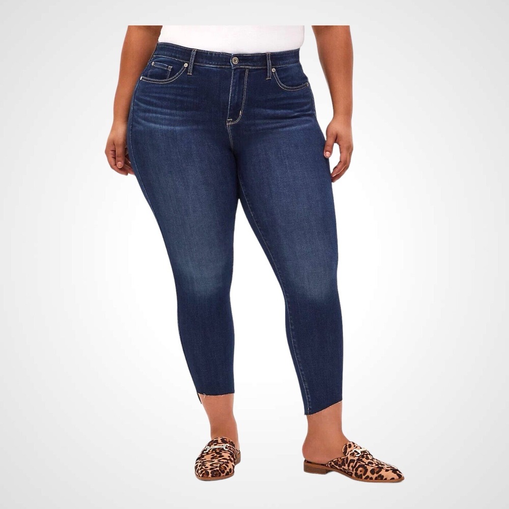 TORRID Jeans Womens 24R (42x26) Sky High Skinny Premium Comfort Step Hem